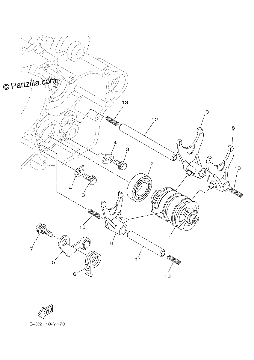 Diagrama de SHIFT CAM FORK