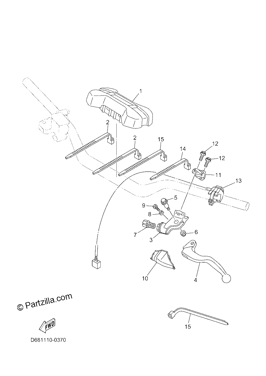 Diagrama de HANDLE SWITCH LEVER