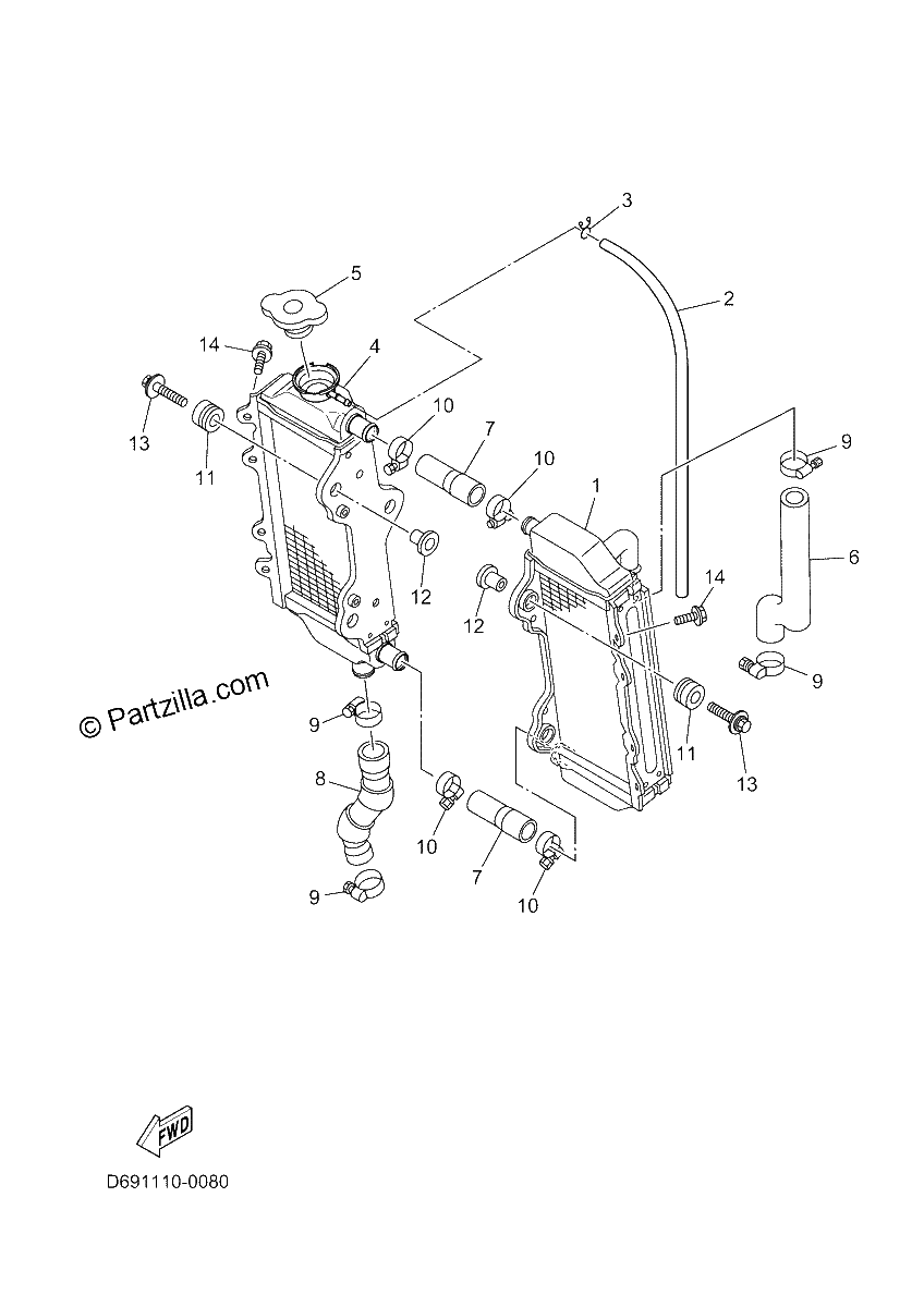 Diagrama de RADIATOR HOSE