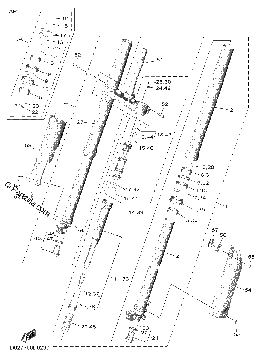 Diagrama de FRONT FORK