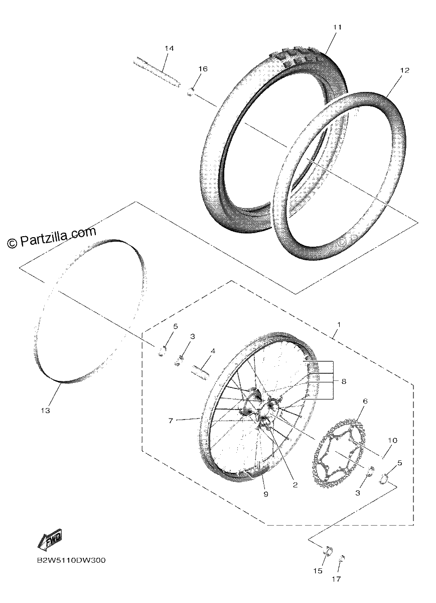 Diagrama de FRONT WHEEL