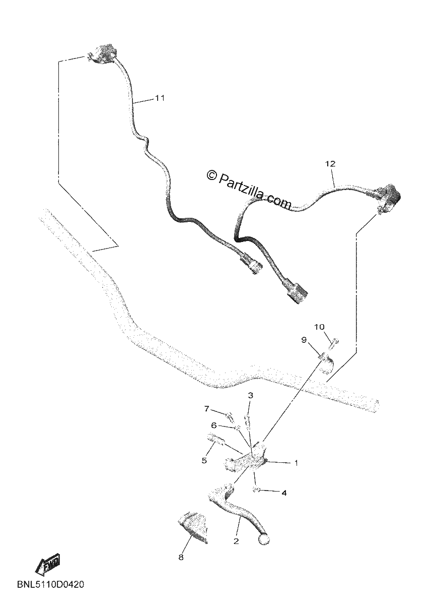 Diagrama de HANDLE SWITCH LEVER