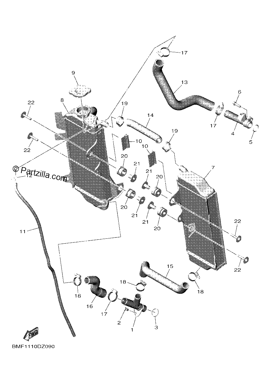 Diagrama de RADIATOR HOSE