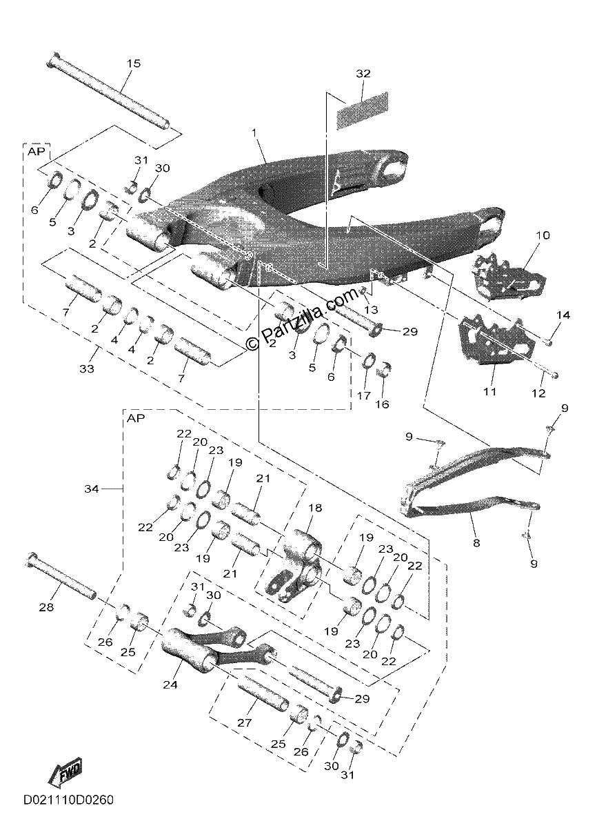 Diagrama de REAR ARM
