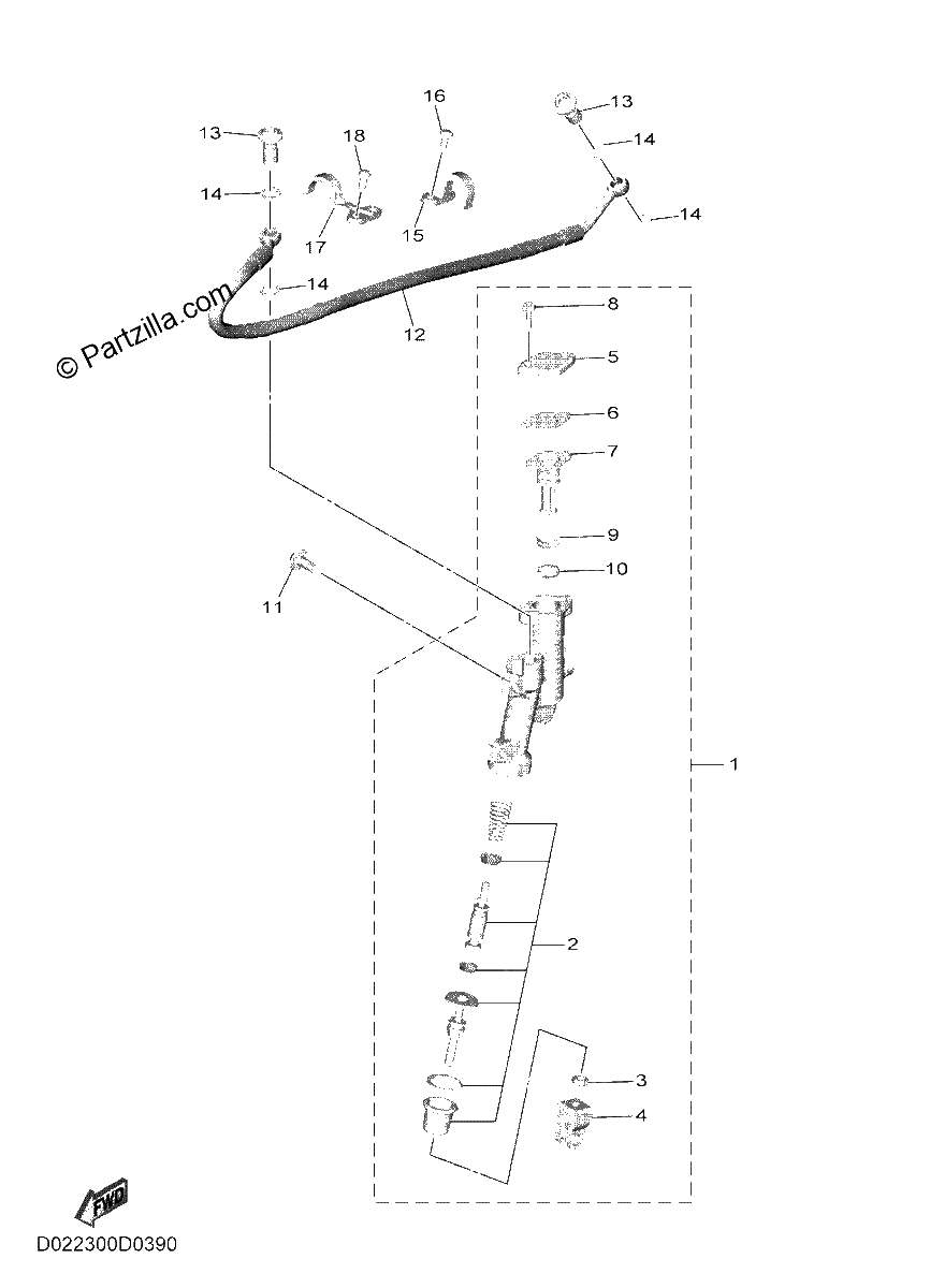 Diagrama de REAR MASTER CYLINDER