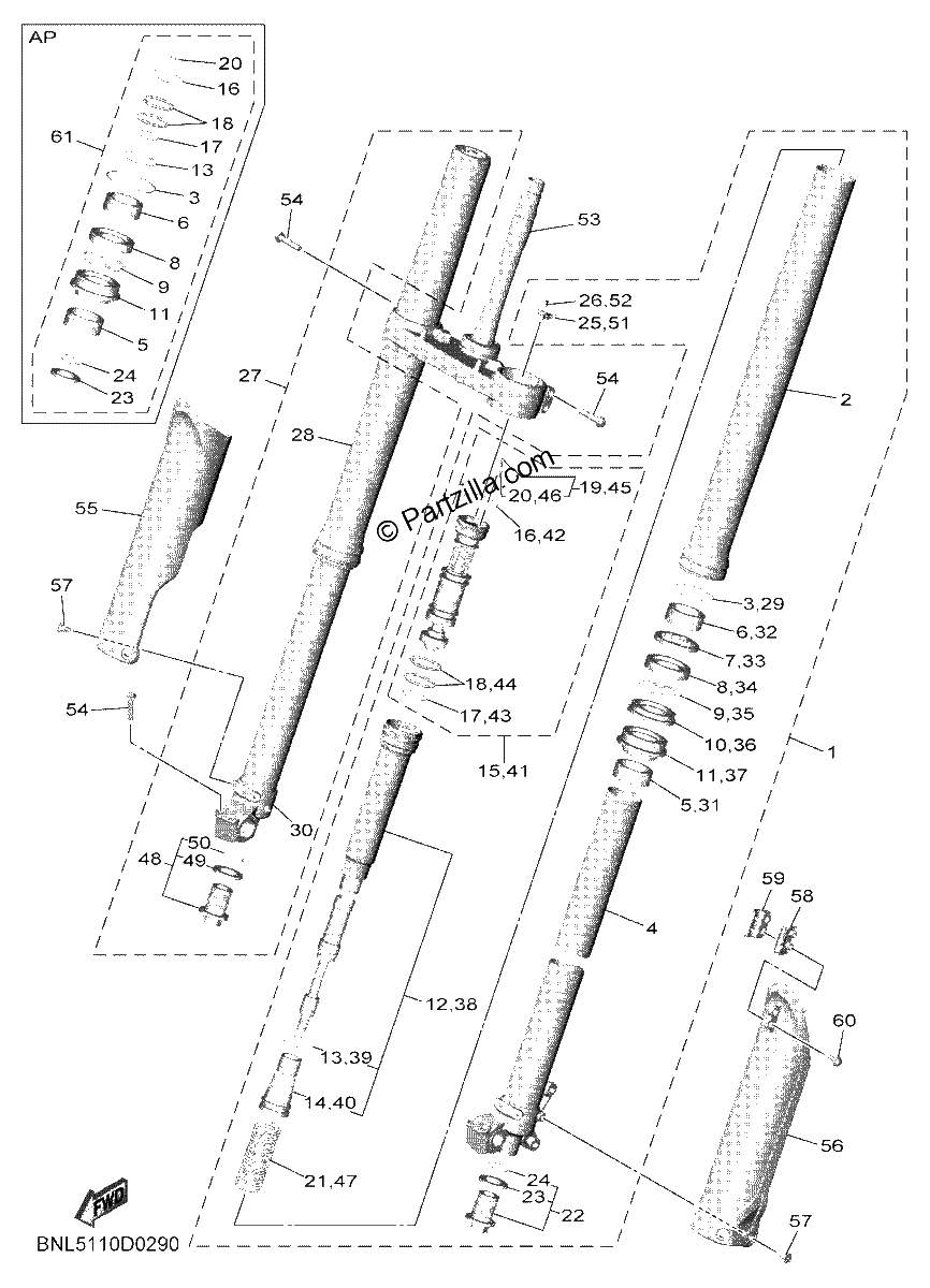 Diagrama de FRONT FORK