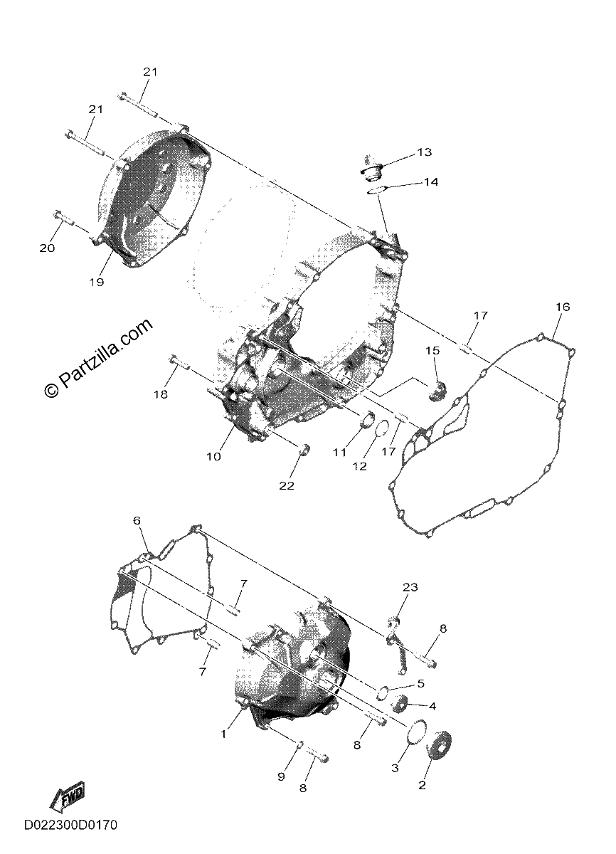 Diagrama de CRANKCASE COVER 1