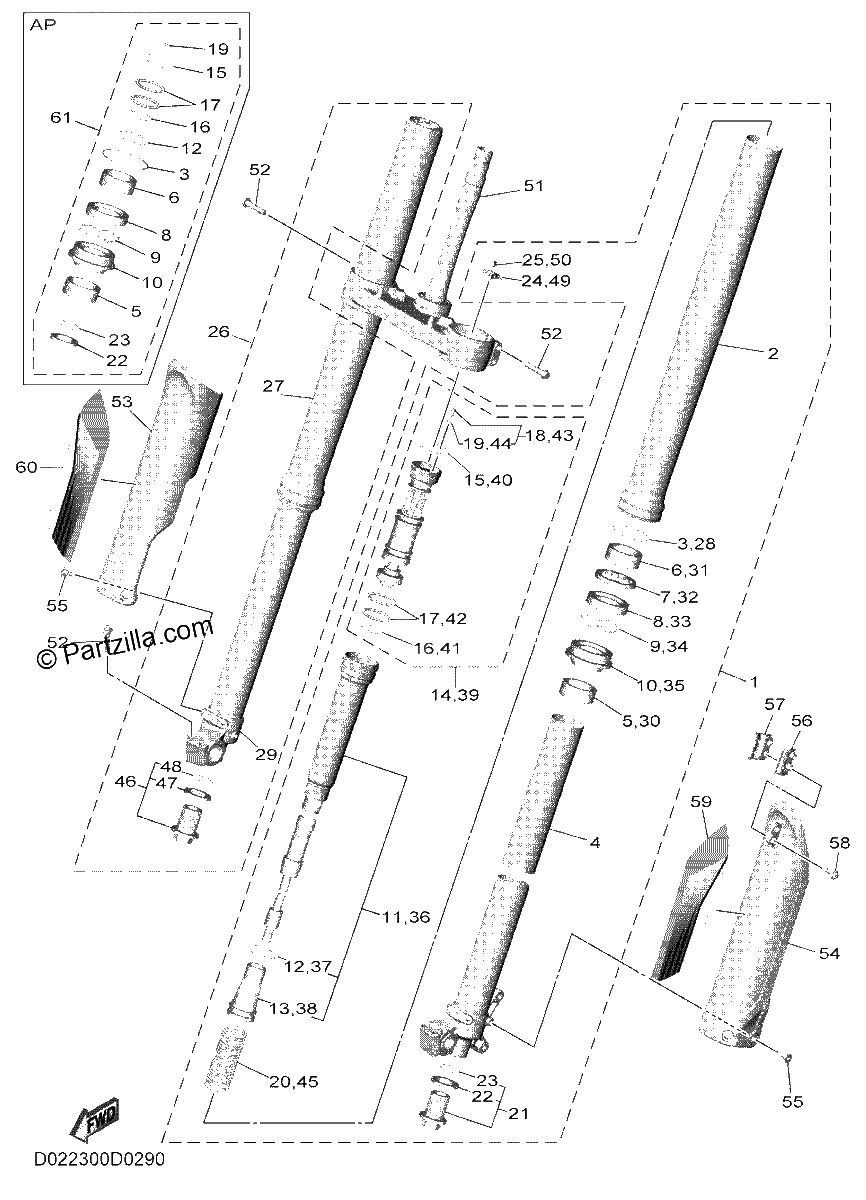 Diagrama de FRONT FORK