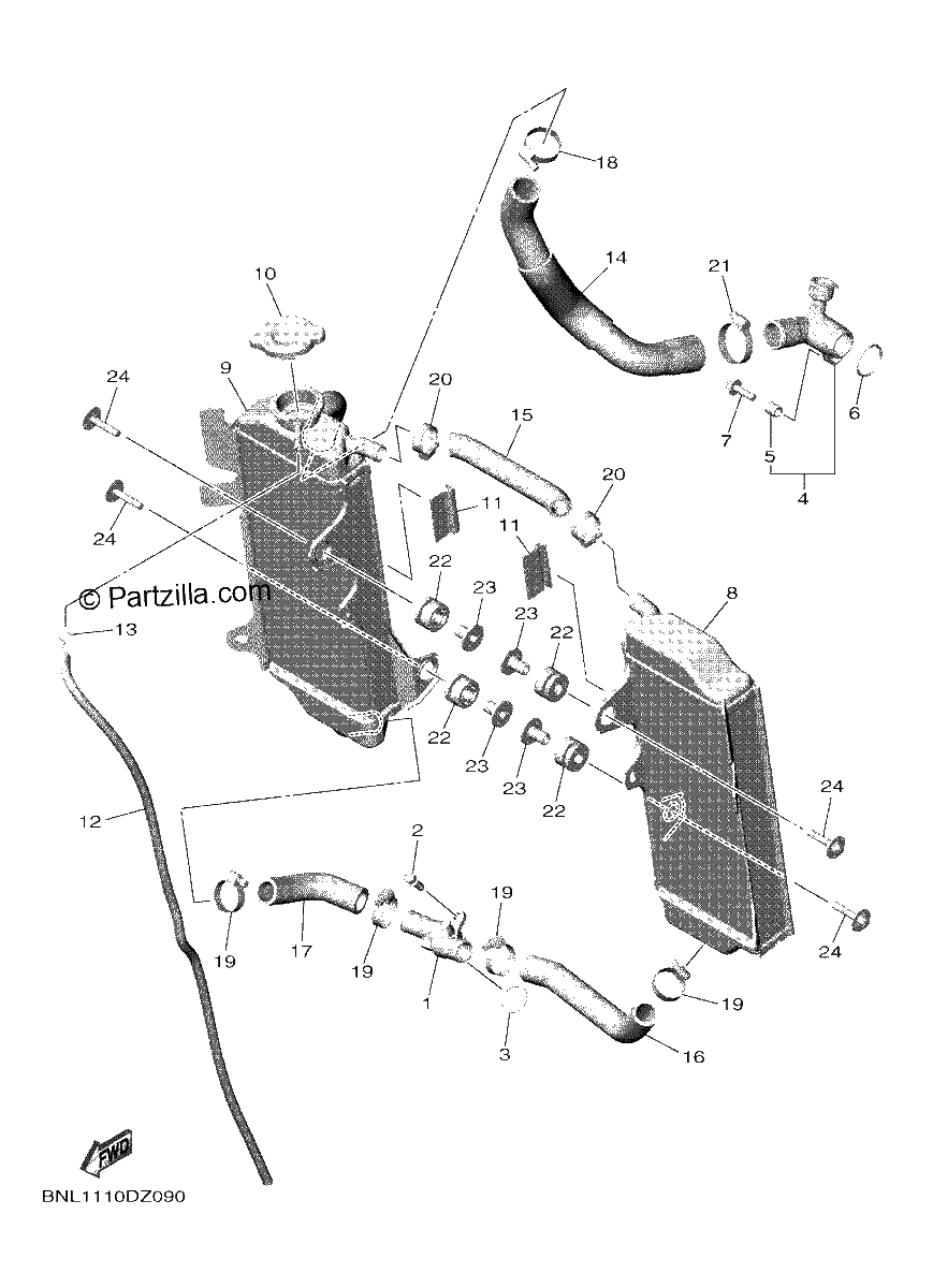 Diagrama de RADIATOR HOSE