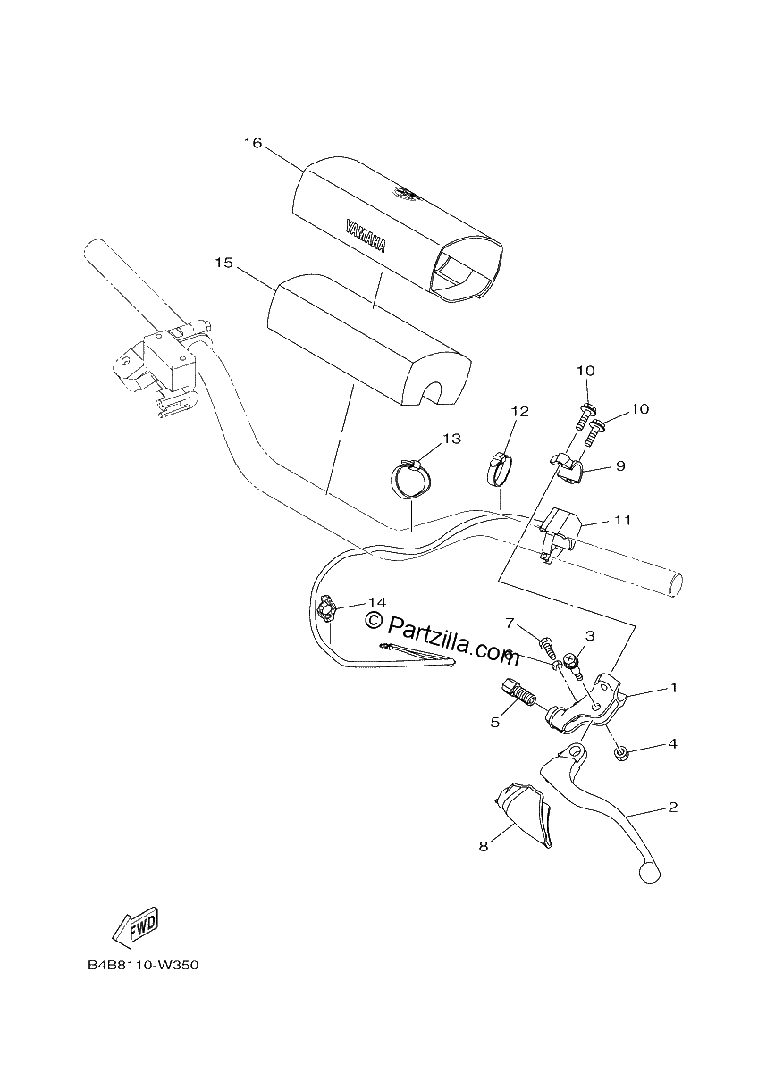 Diagrama de HANDLE SWITCH LEVER