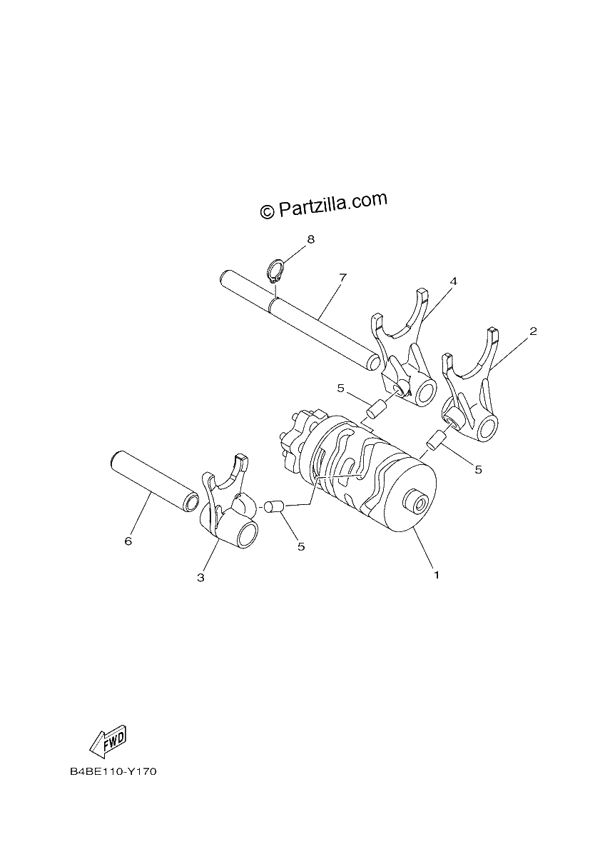 Diagrama de SHIFT CAM FORK