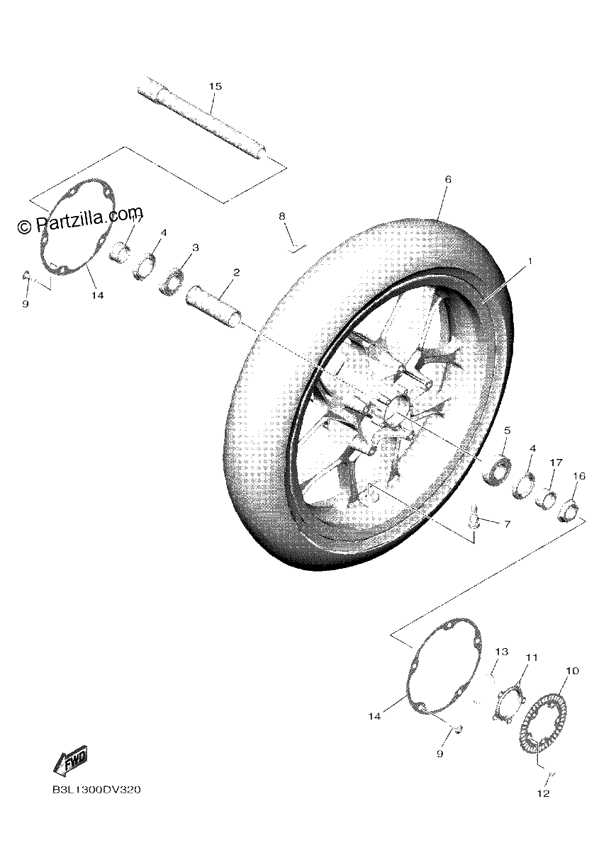 Diagrama de FRONT WHEEL