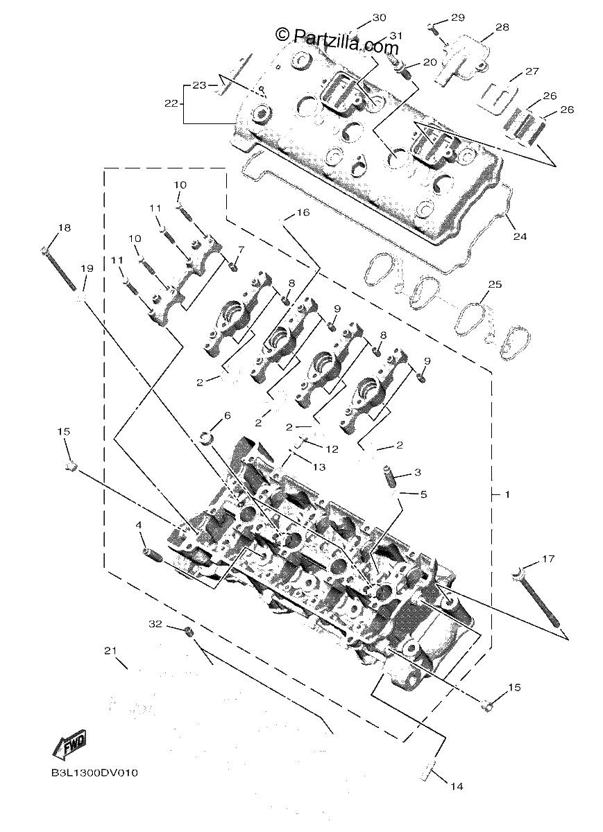 Diagrama de CYLINDER HEAD