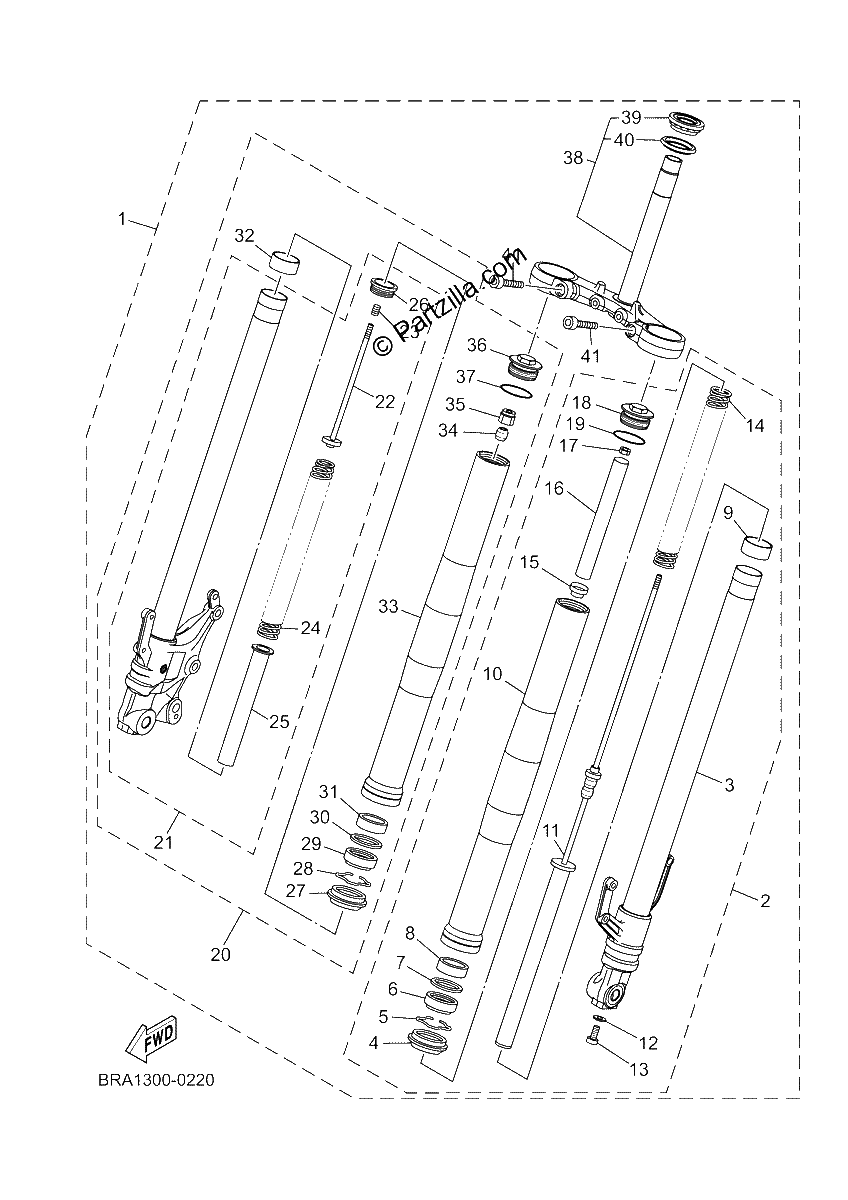 Diagrama de FRONT FORK