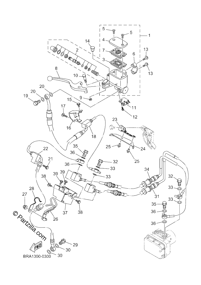 Diagrama de FRONT MASTER CYLINDER