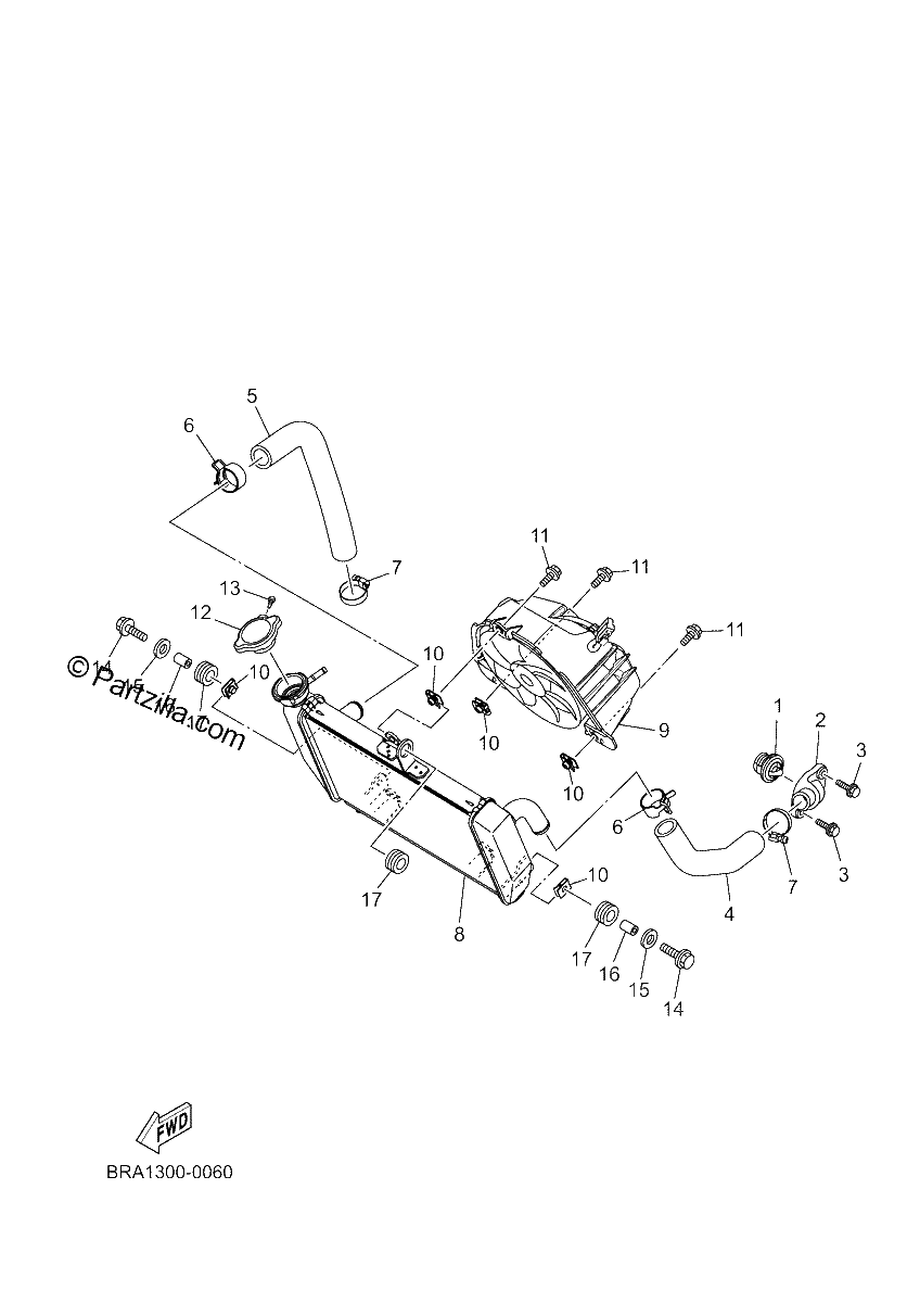 Diagrama de RADIATOR HOSE