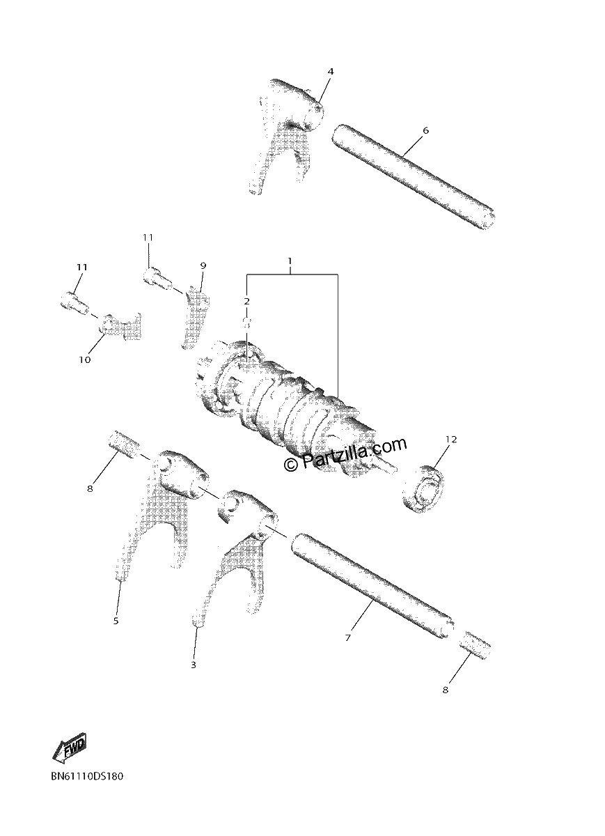Diagrama de SHIFT CAM FORK