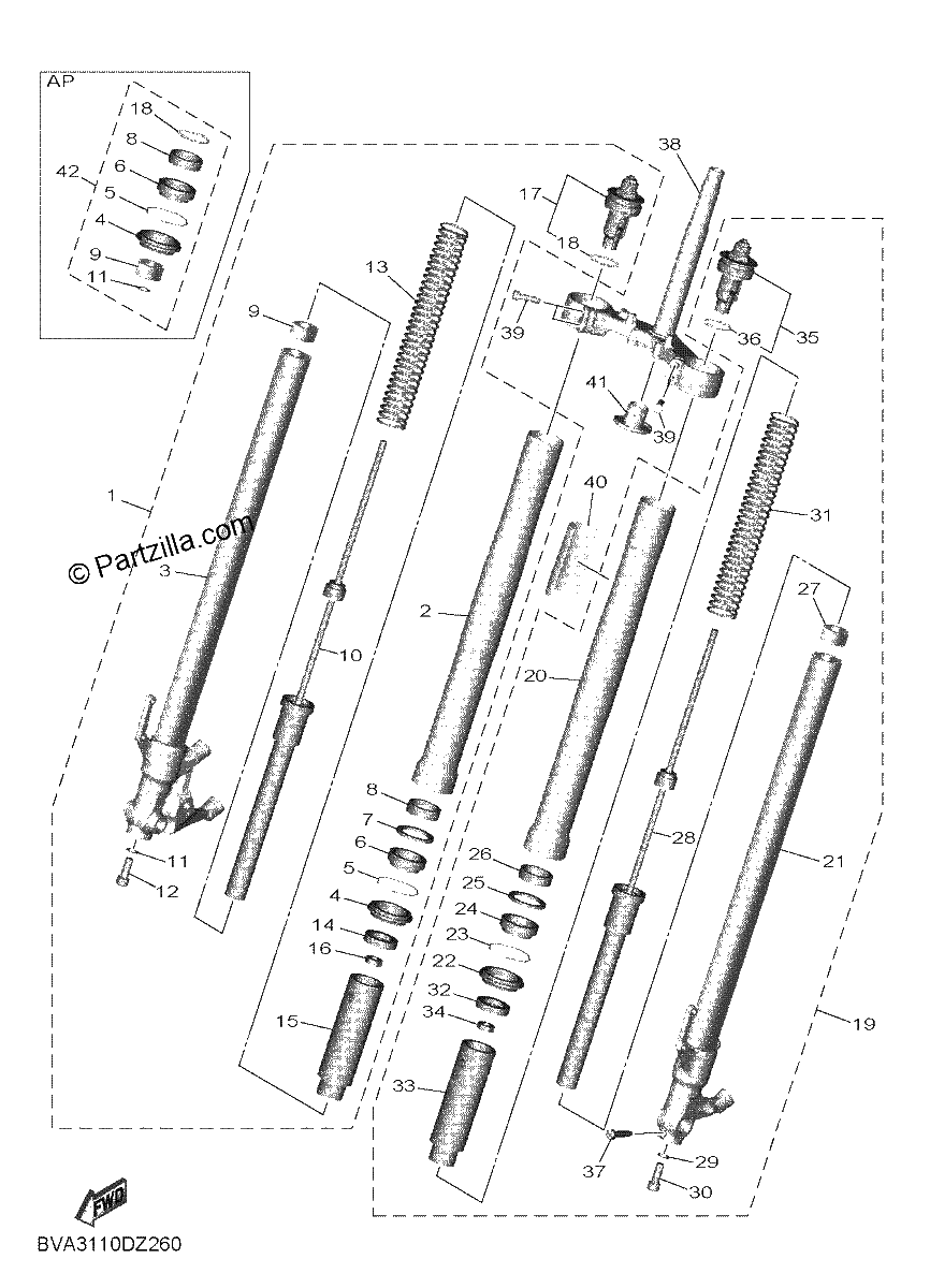 Diagrama de FRONT FORK