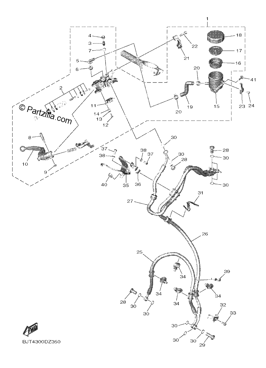 Diagrama de FRONT MASTER CYLINDER