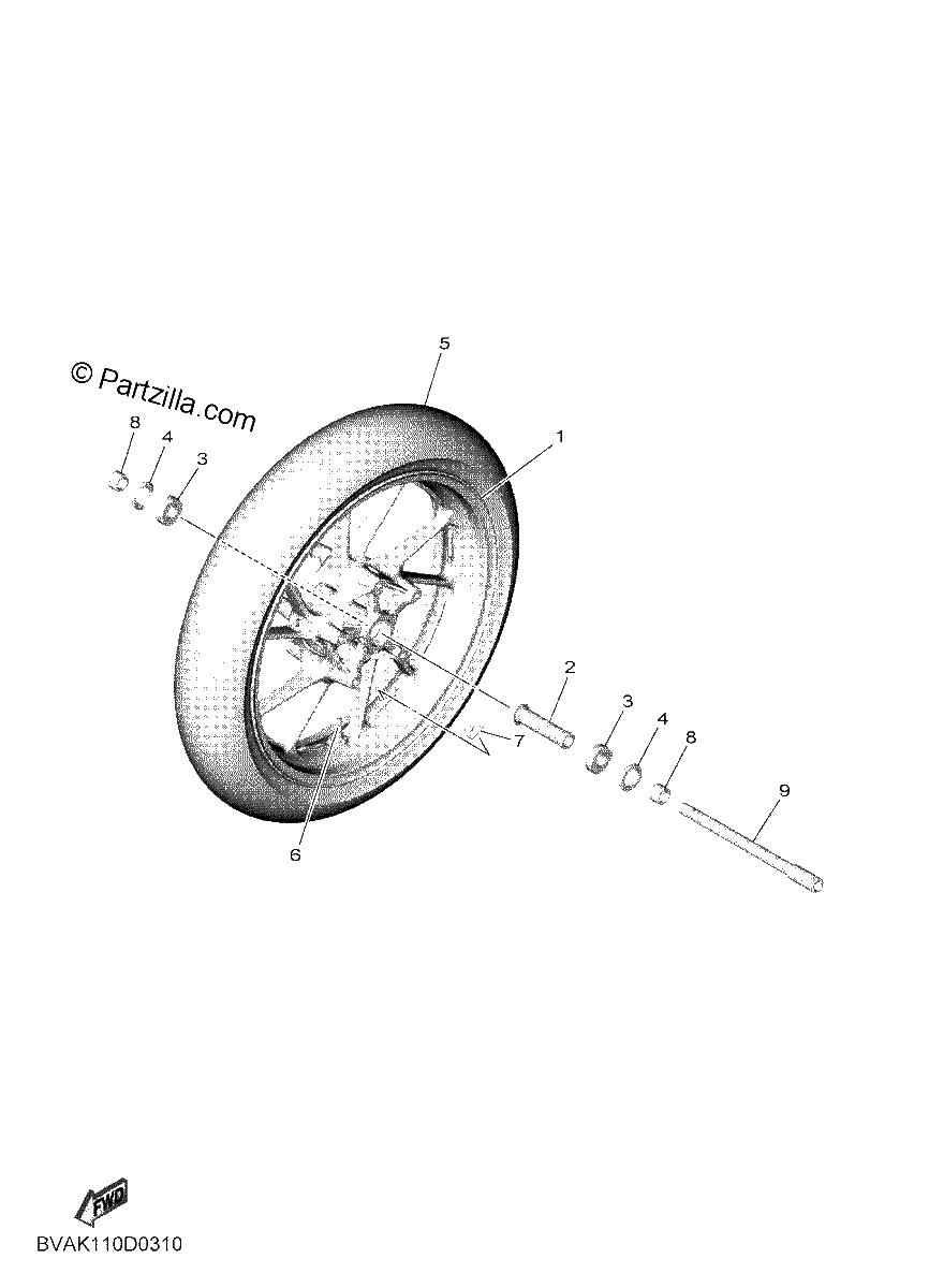 Diagrama de FRONT WHEEL