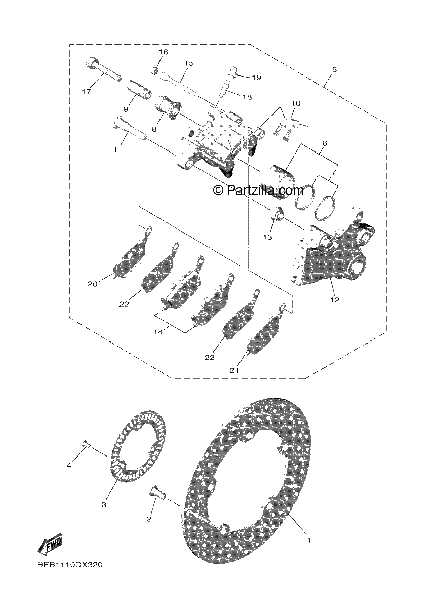Diagrama de REAR BRAKE CALIPER