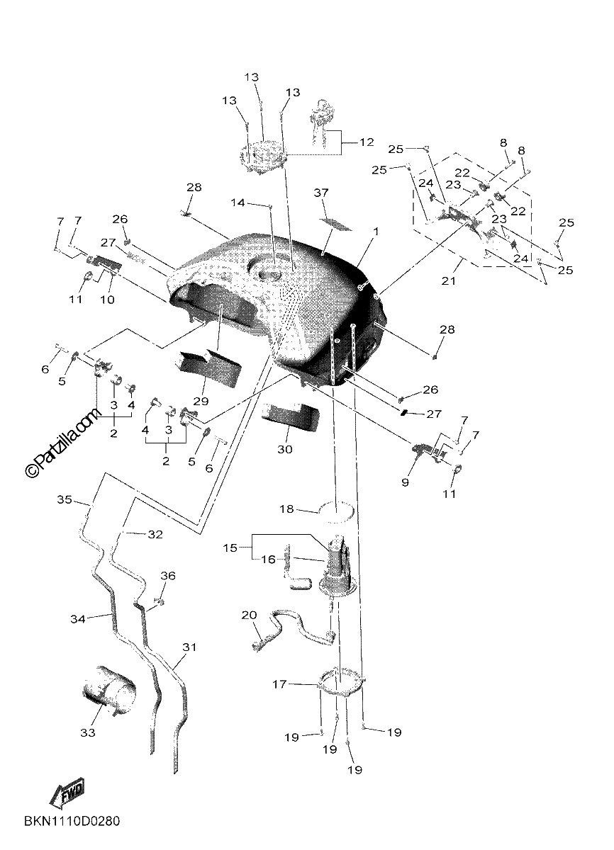 Diagrama de FUEL TANK