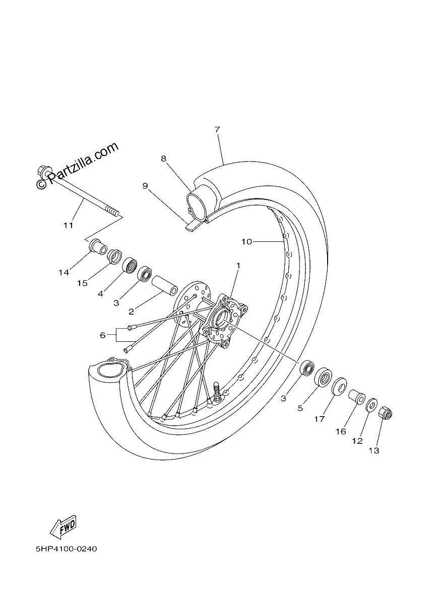 Diagrama de FRONT WHEEL