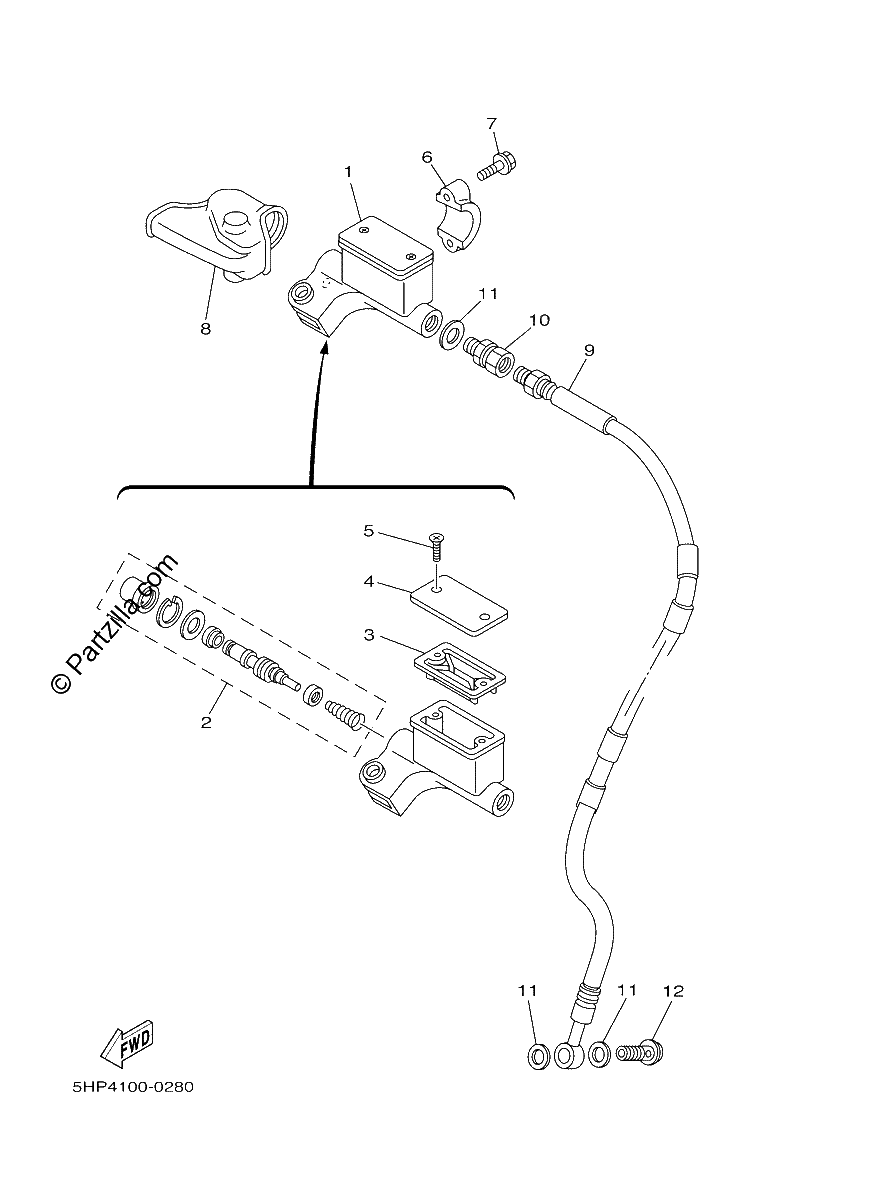 Diagrama de FRONT MASTER CYLINDER