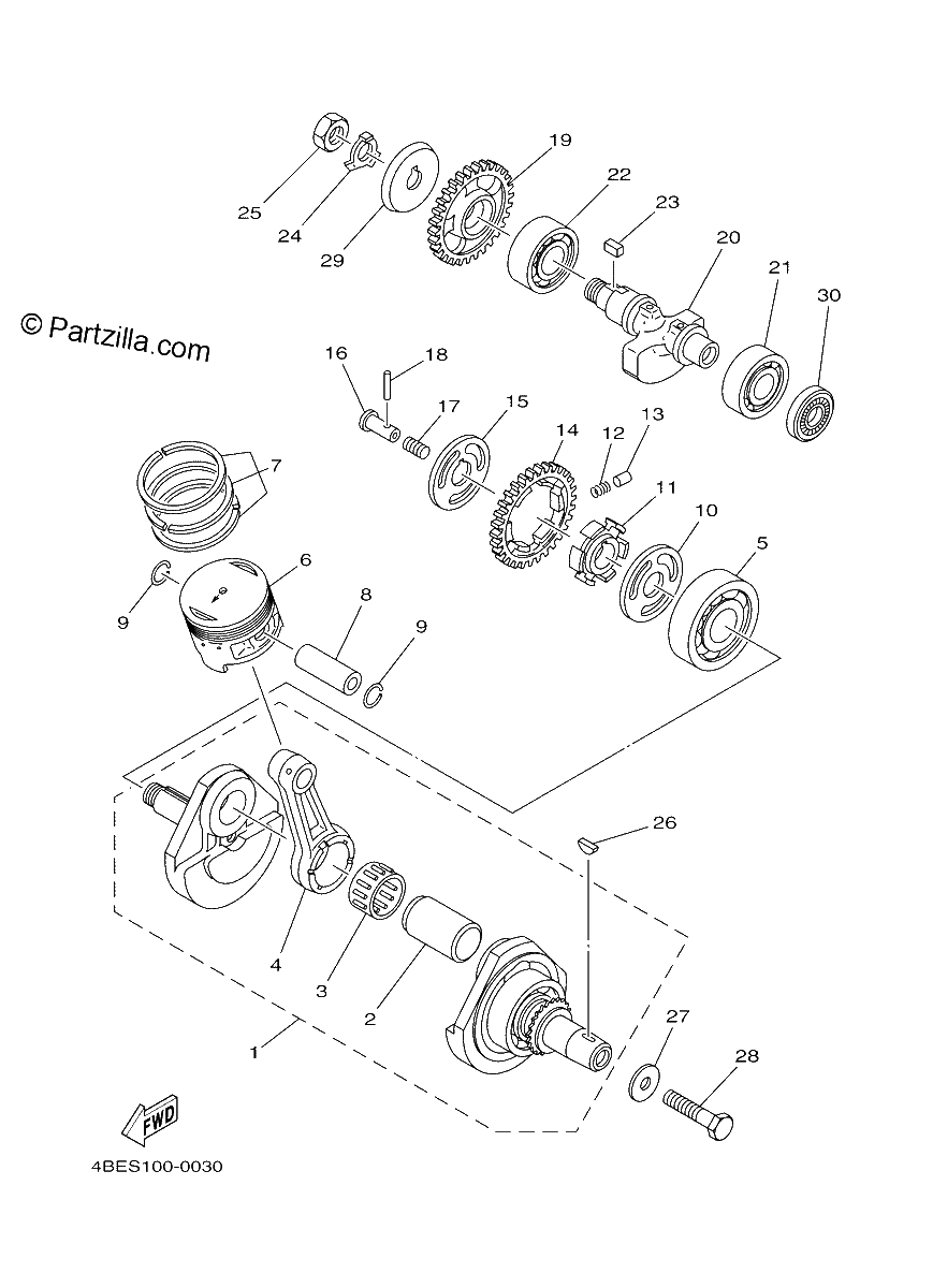 Diagrama de CRANKSHAFT PISTON