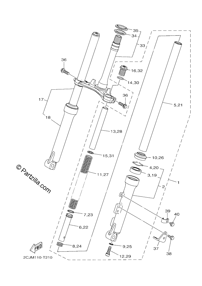Diagrama de FRONT FORK