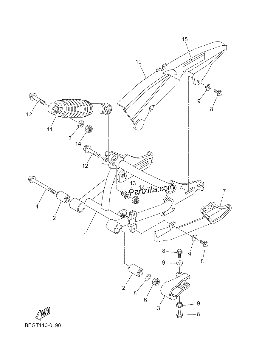 Diagrama de REAR ARM SUSPENSION