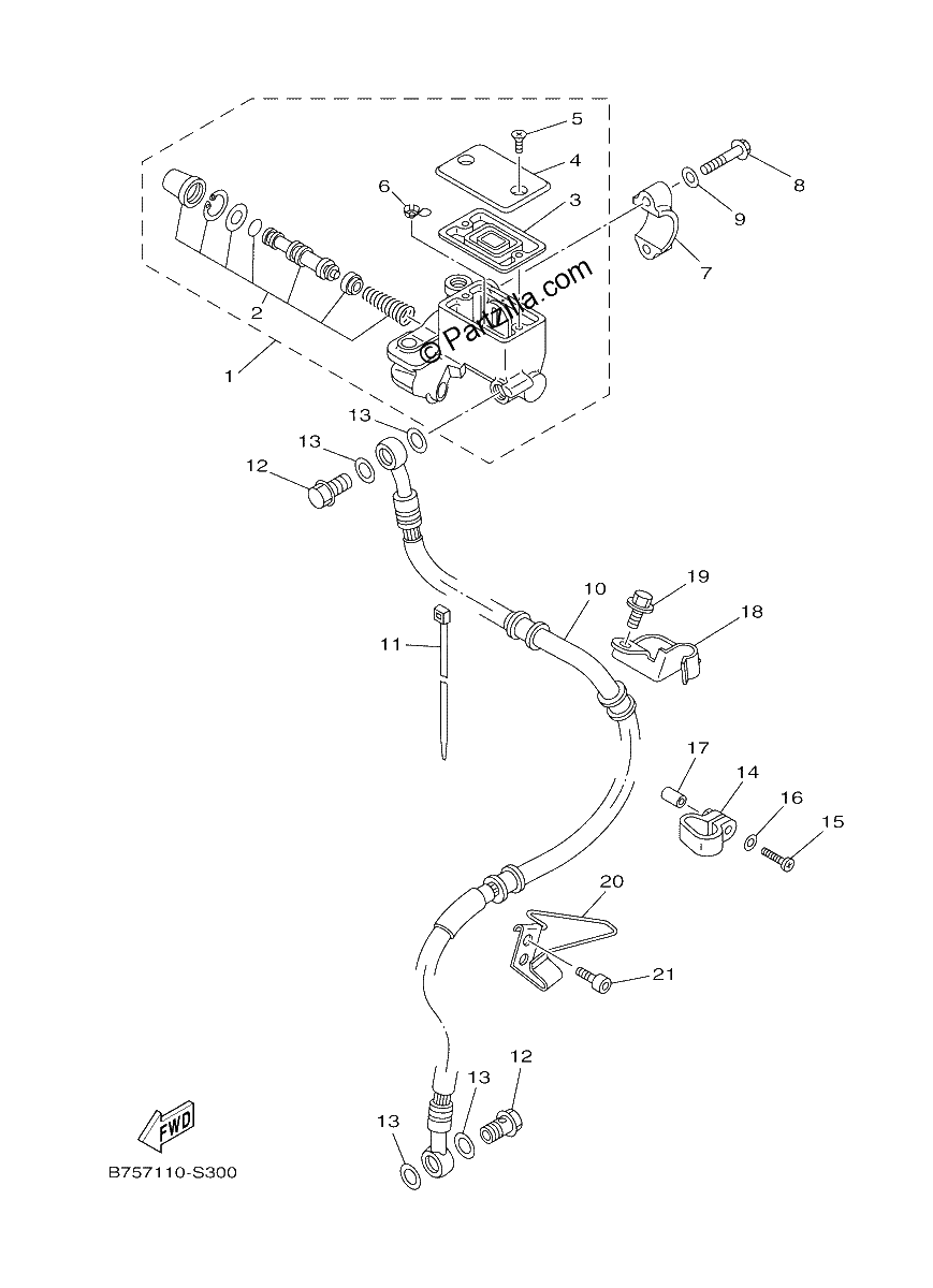 Diagrama de FRONT MASTER CYLINDER