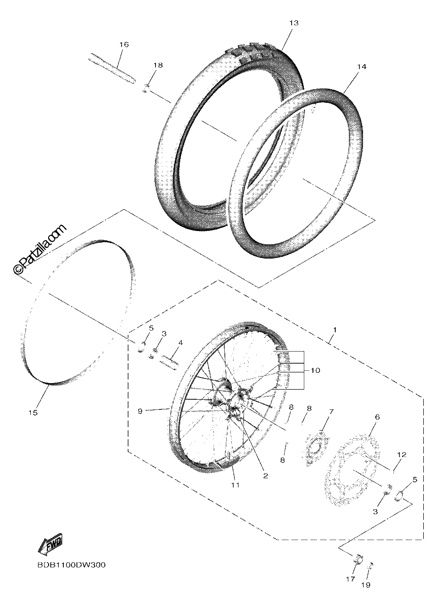 Diagrama de FRONT WHEEL