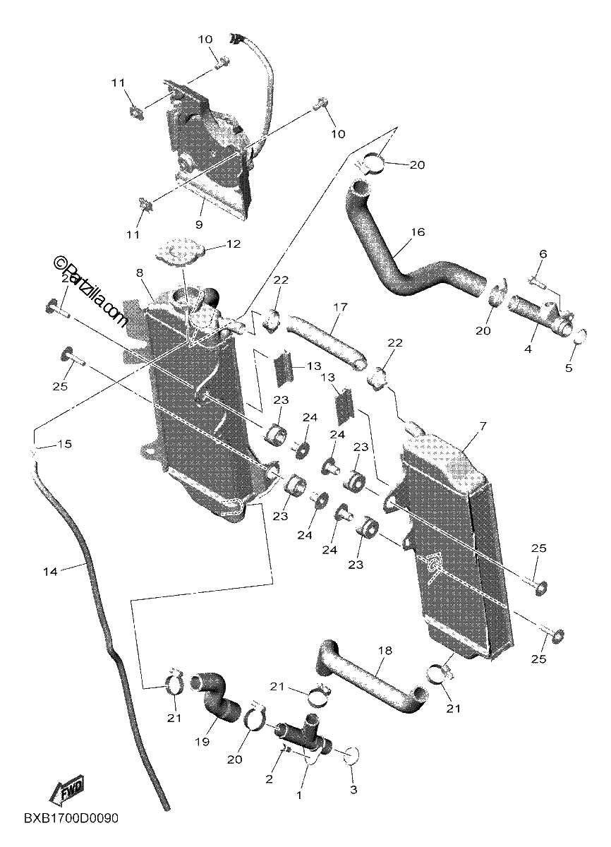 Diagrama de RADIATOR HOSE