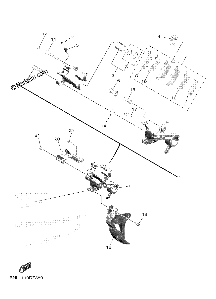 Diagrama de REAR BRAKE CALIPER