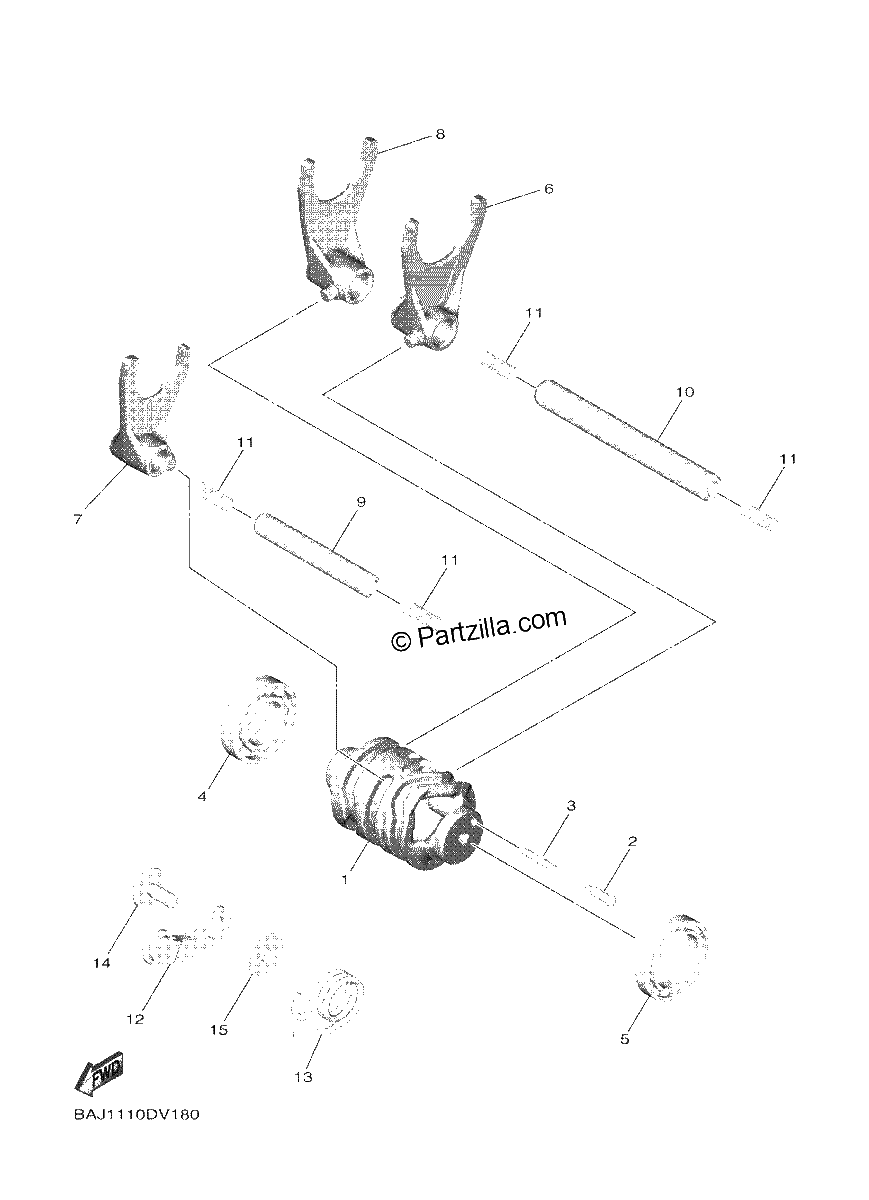 Diagrama de SHIFT CAM FORK