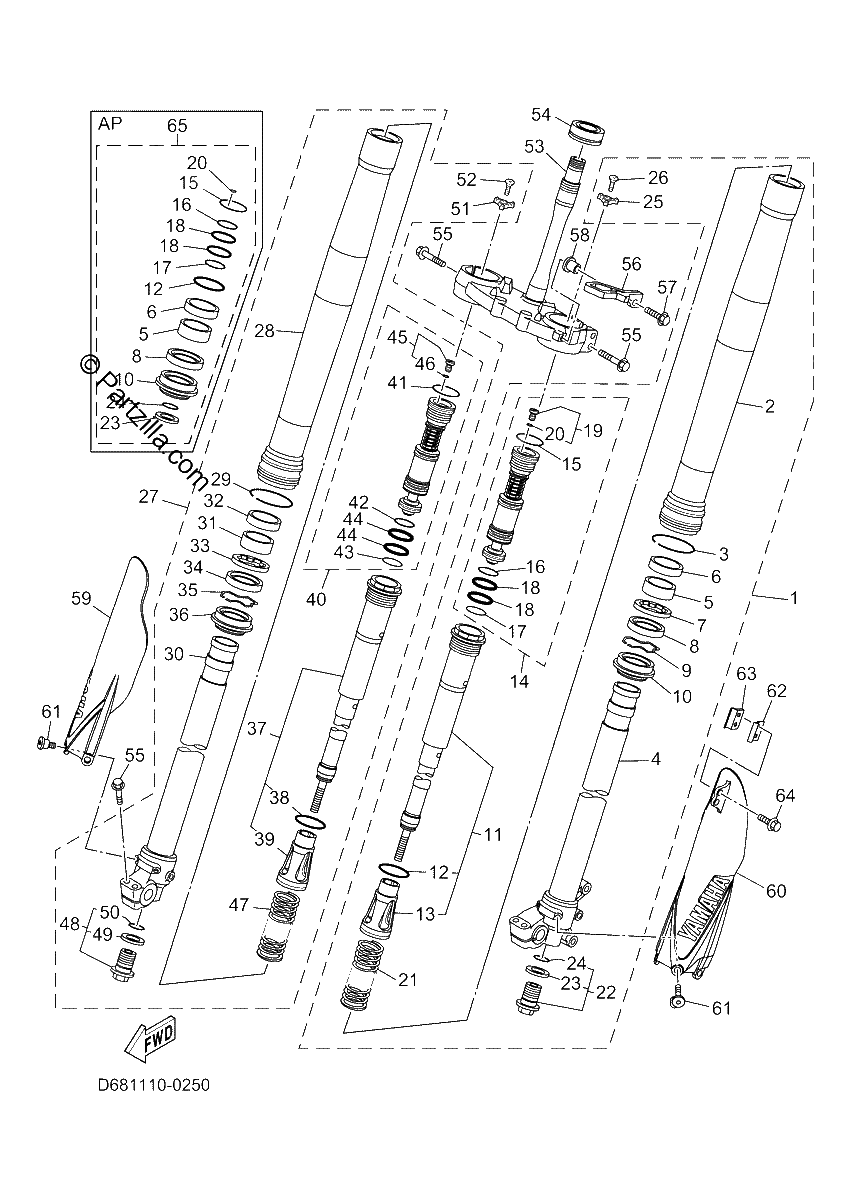 Diagrama de FRONT FORK