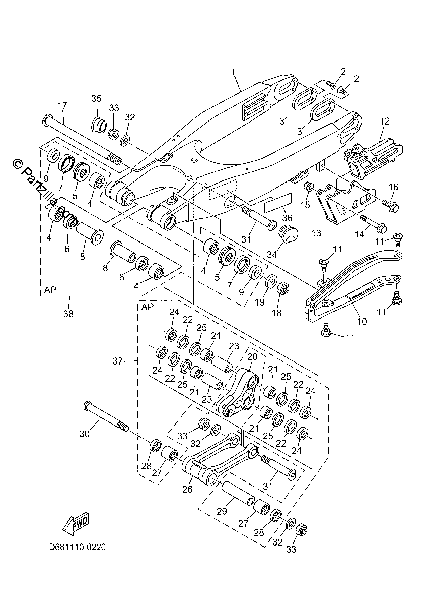 Diagrama de REAR ARM