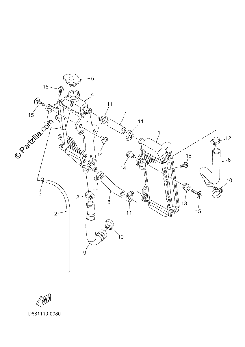 Diagrama de RADIATOR HOSE