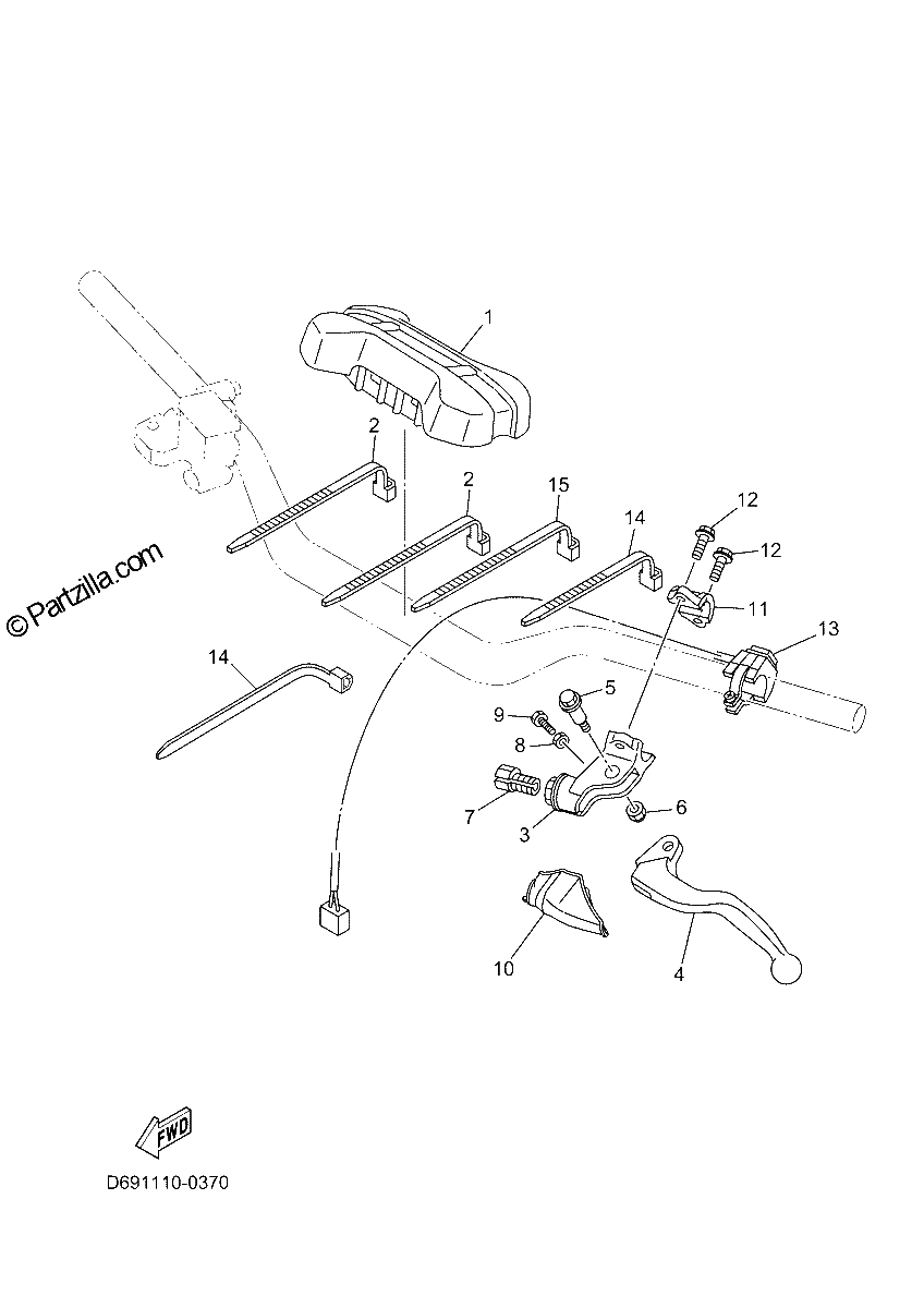 Diagrama de HANDLE SWITCH LEVER