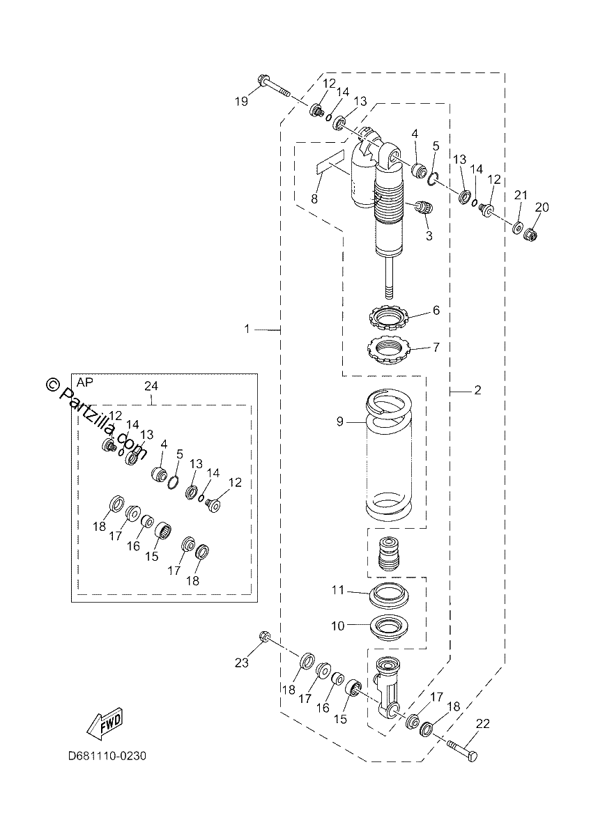 Diagrama de REAR SUSPENSION