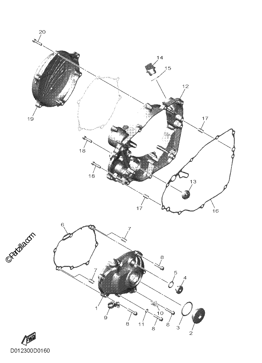 Diagrama de CRANKCASE COVER 1