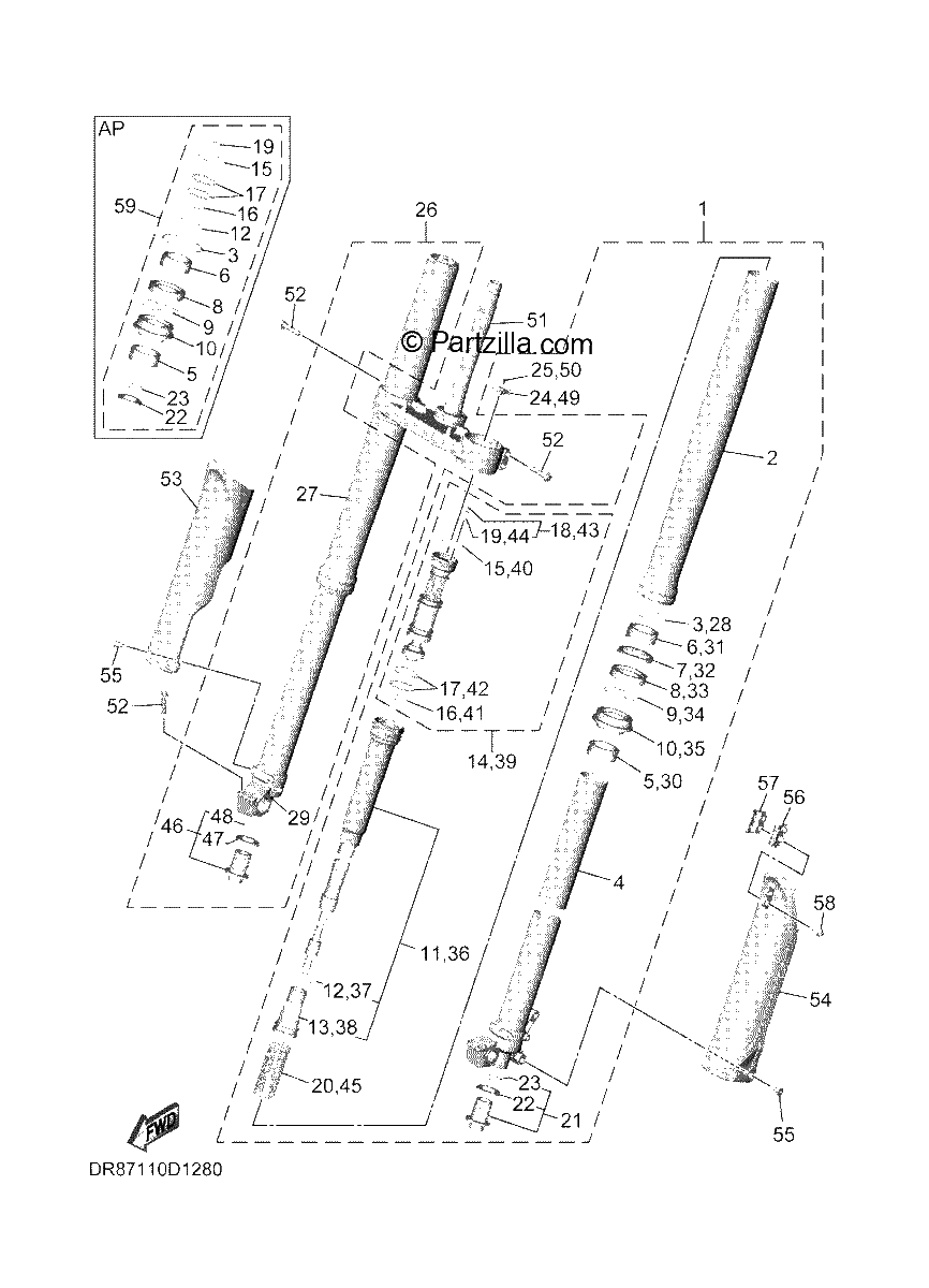 Diagrama de FRONT FORK