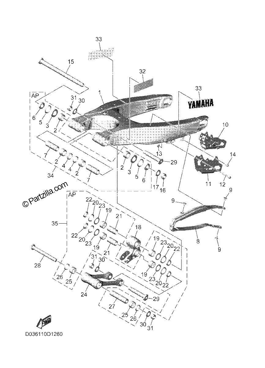 Diagrama de REAR ARM