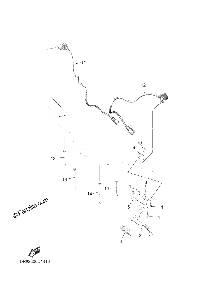 Diagrama de HANDLE SWITCH LEVER