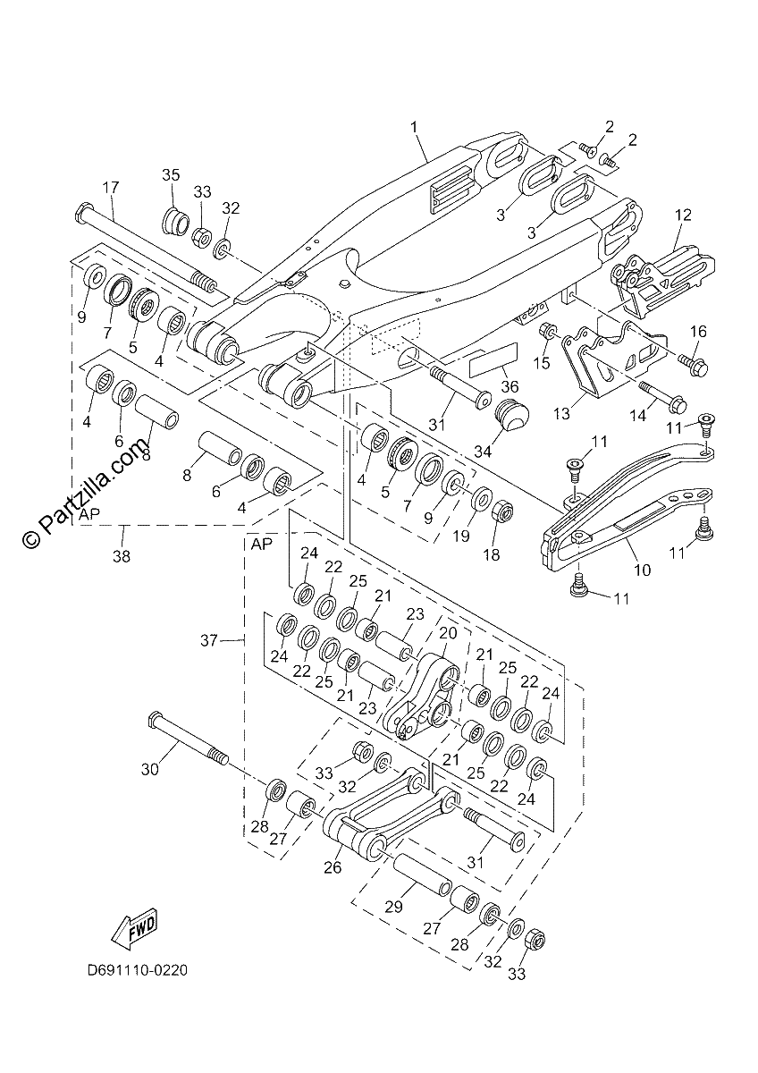 Diagrama de REAR ARM