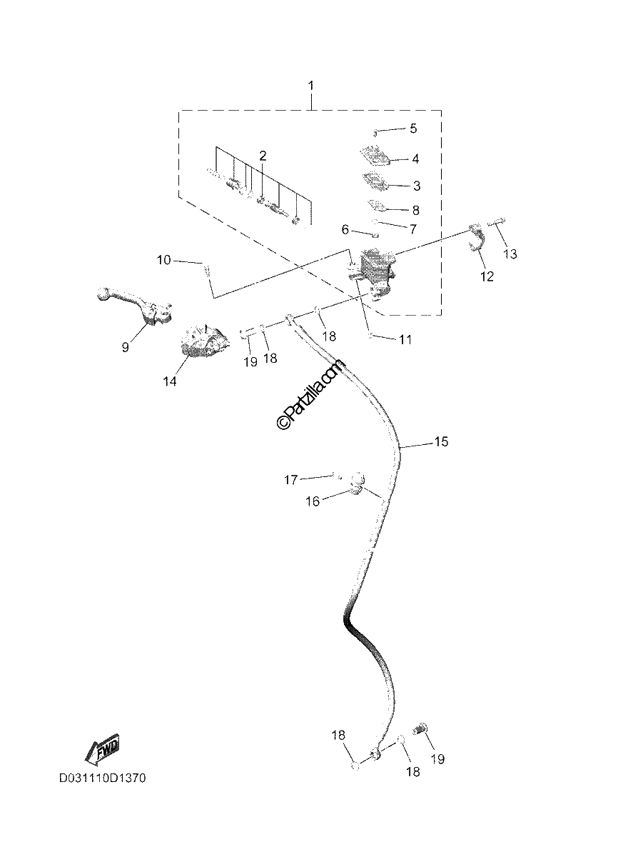 Diagrama de FRONT MASTER CYLINDER