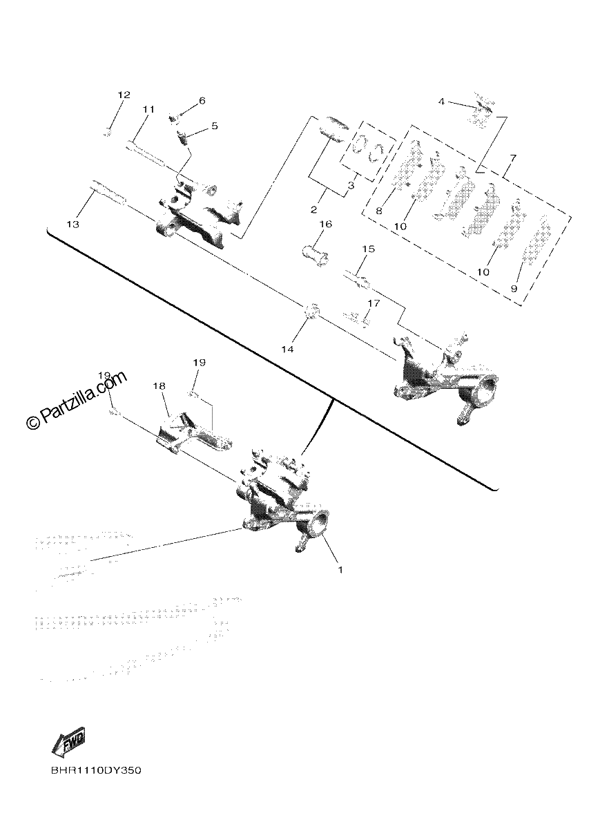 Diagrama de REAR BRAKE CALIPER