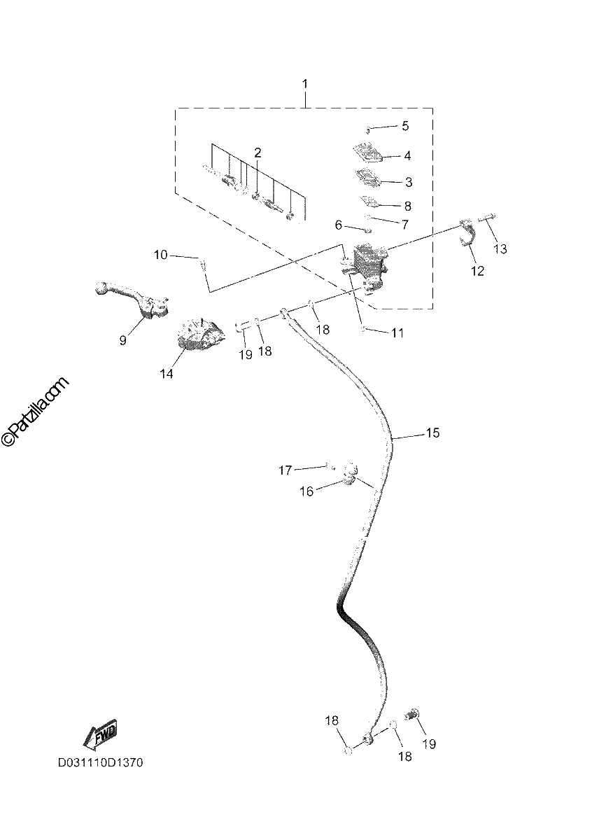 Diagrama de FRONT MASTER CYLINDER