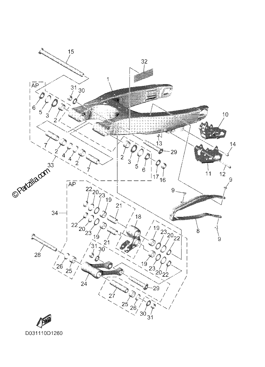 Diagrama de REAR ARM